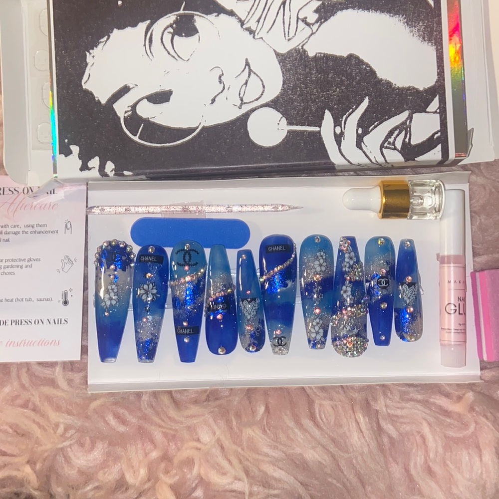 Beautiful homemade press on nails